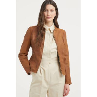 Goosecraft leren bikerjack Anna cognac Goosecraft leren bikerjack Anna cognac