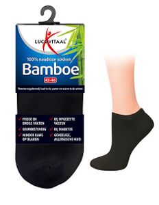 Bamboe enkelsok zwart maat 39-42