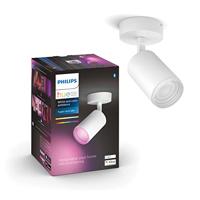 Philips Hue Fugato Opbouwspot 1-Lichts - Wit en Gekleurd Licht - Duurzame LED Verlichting - Dimbaar - Verbind met Bluetooth of Hue Bridge - Werkt met Alexa en Google Home - Wit