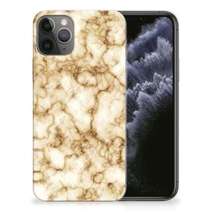 Apple iPhone 11 Pro TPU Siliconen Hoesje Marmer Goud