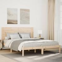 vidaXL Bedframe extra lang zonder matras massief hout 140x210 cm