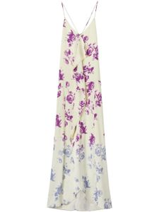 Jil Sander floral-print maxi dress - Blanc