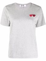 Comme Des Garçons Play t-shirt à logo brodé coeur - Gris