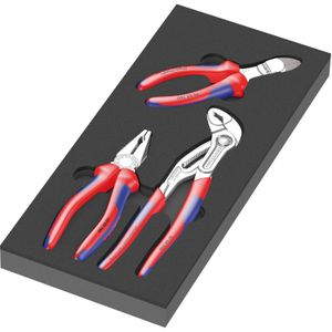 9780 Schuimrubberen inzetstuk met KNIPEX tangen Set 1, 3â€‘delig Tangenset