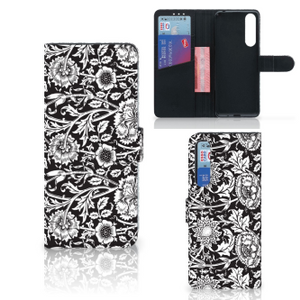 Sony Xperia 1 II Hoesje Black Flowers