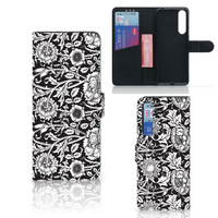 Sony Xperia 1 II Hoesje Black Flowers - thumbnail