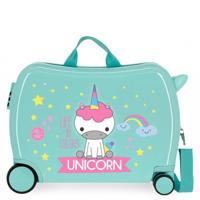 Disney Rolling Suitcase 4 Wheels Roll Road Little Me Light Green