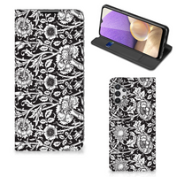 Samsung Galaxy A32 5G Smart Cover Black Flowers