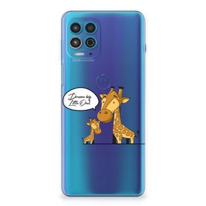 Motorola Moto G100 Telefoonhoesje met Naam Giraffe