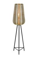 Light & Living Vloerlamp 'Adeta', goud+mat zwart, 147cm hoog