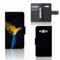 Samsung Galaxy A3 2015 Telefoonhoesje met Pasjes Papegaai