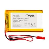 3,7 V 1350 mAh batterij batterij LP503759 lithium-polymeer AKYGA AKY0107 Li-Po batterij PCM JST 2-polige aansluiting 2,54 15 cm