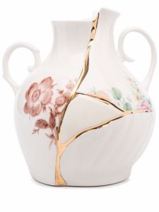 Seletti vase Kintsuji en or 24ct - Blanc