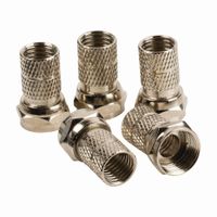 Nedis CSGB41906ME F-connector Male - Voor 7,0 Mm Kabels 5 Stuks Metaal