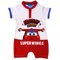 Super Wings Romper Fastest Delivery Katoen Rood/blauw Mt 18 Mnd