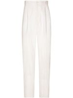 Dolce & Gabbana pantalon de costume en lin mélangé - Blanc