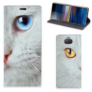 Sony Xperia 10 Plus Hoesje maken Witte Kat