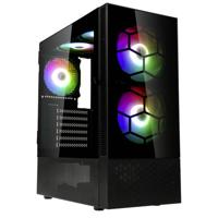 Kolink Kolink Observatory MX Glass ARGB Midi Tower Case - Black Midi-tower PC-behuizing, Gaming-behuizing Zwart