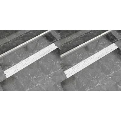 vidaXL Doucheafvoer 2 st rechthoekig bubbel 930x140 mm roestvrij staal vidaXL Doucheafvoer 2 st rechthoekig bubbel 930x140 mm roestvrij staal