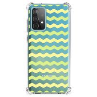 Samsung Galaxy A52 4G/5G Doorzichtige Silicone Hoesje Waves Yellow - thumbnail