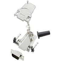 TRU COMPONENTS TCD45ZF09HDP15K 7708744 D-SUB stiftlijstenset 45° aantal polen: 15 soldeerkelk 1 st.