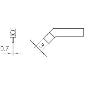 Weller RTW3 Soldeerpunt Beitelvorm, recht Grootte soldeerpunt 3 mm Inhoud: 1 stuk(s)