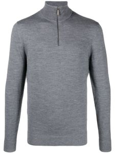 Calvin Klein embroidered-logo wool jumper - Gris