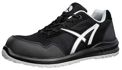 ALBATROS Drifter Black Low S1P SRC Veiligheidsschoen met glasvezel kap, penetratiebescherming, antislip, veganistisch, metaalvrij, uniseks, zwart, 44 EU