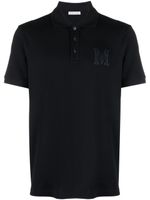 Moncler logo-patch cotton polo shirt - Bleu