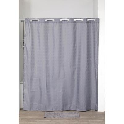 Trendy Polyester Douchegordijn - Badkamer - Grijs - met Ophang Ringen/Haken - 180 x 200 cm - Douchen Trendy Polyester Douchegordijn - Badkamer - Grijs - met Ophang Ringen/Haken - 180 x 200 cm - Douchen
