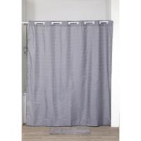 Trendy Polyester Douchegordijn - Badkamer - Grijs - met Ophang Ringen/Haken - 180 x 200 cm - Douchen