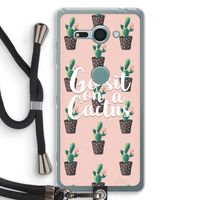 Cactus quote: Sony Xperia XZ2 Compact Transparant Hoesje met koord