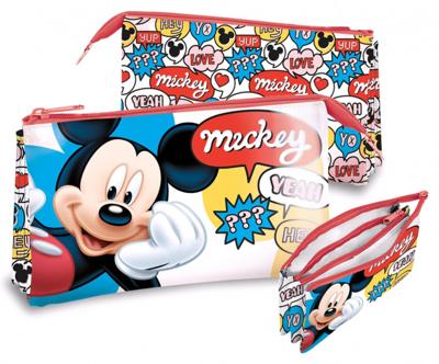 Disney etui Mickey Mouse junior 22 cm polyester/PVC rood Disney etui Mickey Mouse junior 22 cm polyester/PVC rood