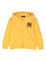 DSQUARED2 KIDS hoodie zippé à logo imprimé - Jaune