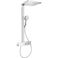 Hansgrohe Raindance E Square E300 1jet showerpipe:m. ShowerTablet 350 opbouw douchekraan thermostaat m. Raindance E300 1 jet hoofddouche chroom 27361000