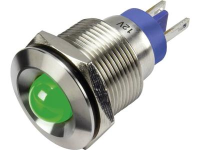 TRU COMPONENTS 1302117 LED-signaallamp Groen 12 V/DC GQ19B-D/G/12V/S