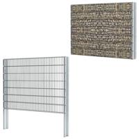 vidaXL Schanskorf dubbelstaafmat 2,008x1,43 m 2 m (lengte) staal grijs