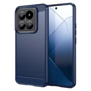 Xiaomi 14 Pro Geborsteld TPU Hoesje - Koolstofvezel - Blauw