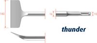 Rotec SDS+ Spadebeitel Thunder gebogen 80x180mm - 2150218 - 215.0218