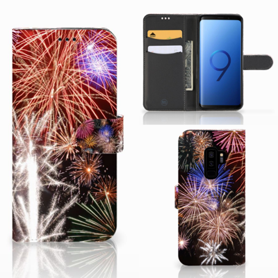 Samsung Galaxy S9 Plus Wallet Case met Pasjes Vuurwerk Samsung Galaxy S9 Plus Wallet Case met Pasjes Vuurwerk