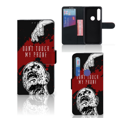 Motorola Moto G8 Plus Portemonnee Hoesje Zombie Blood Motorola Moto G8 Plus Portemonnee Hoesje Zombie Blood