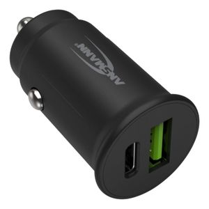 Ansmann InCar Charger CC230PD USB-oplader 30 W Auto, Vrachtwagen Uitgangsstroom (max.) 3000 mA Aantal uitgangen: 2 x USB 2.0 bus A, USB-C bus