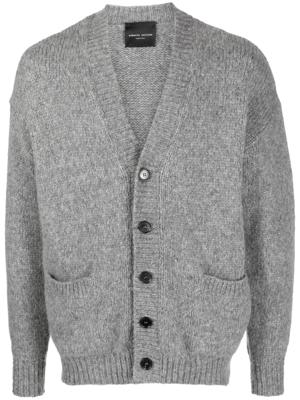 Roberto Collina Vest met V-hals - Grijs