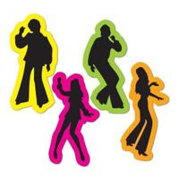 Decoratie Disco Silhouettes