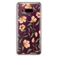 Peachy flowers: HTC U12+ Transparant Hoesje - thumbnail