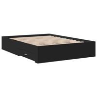 vidaXL Bedframe met lades bewerkt hout bruin eikenkleurig 120x190 cm, bed, bed ombouw, 2 persoonsbed, bedbodem, slaapkamermeubel, tweepersoonsbed