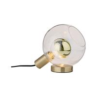 Paulmann 79727 Neordic tafellamp Esben max. 1x20W tafellamp voor E27 lampen bedlampje helder/messing geborsteld 230V zonder lamp