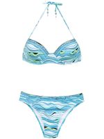 Amir Slama embroidered bikini - Bleu - thumbnail