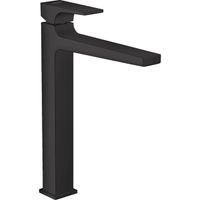 Hansgrohe Metropol 1-gats wastafelkraan 260 met push open waste met voorsprong vaste uitloop 20.4cm mat zwart 32512670 - thumbnail