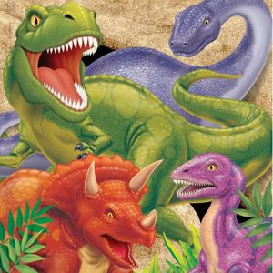 48x Dinosaurus dieren thema servetten 33 x 33 cm